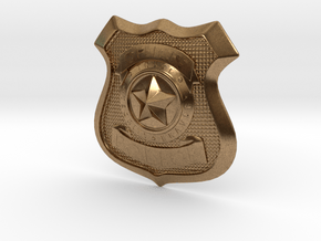 Zootopia Police Officer Badge in Natural Brass