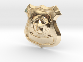 Zootopia Police Officer Badge in 14k Gold Plated Brass