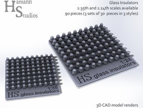 GLASS INSULATORS-35th in Tan Fine Detail Plastic