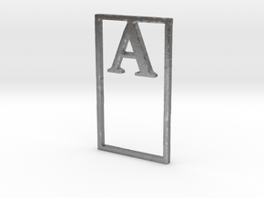 Bookmark Monogram. Initial / Letter A  in Natural Silver