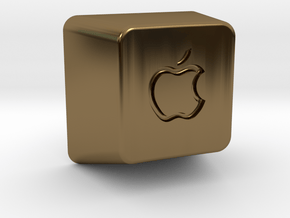  Keyboard Cap Pendant - Open Apple in Polished Bronze