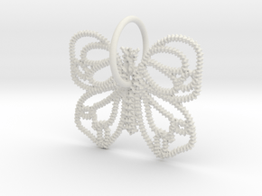 Vertebrae butterfly pinned in White Natural Versatile Plastic