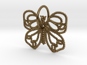 Vertebrae butterfly pinned in Natural Bronze