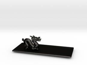 Dragon Plate  in Matte Black Steel