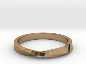 Mobius Ring II (Size 6) in Polished Brass