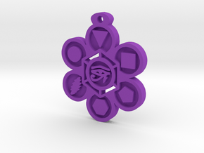 Stages of Creation Pendant in Purple Processed Versatile Plastic