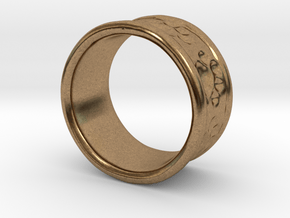 Dog Ring2 in Natural Brass
