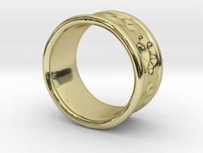 Dog Ring2 in 18k Gold Plated Brass