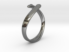 "I Love You" Ring in Fine Detail Polished Silver