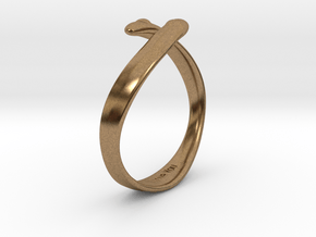 "I Love You" Ring in Natural Brass