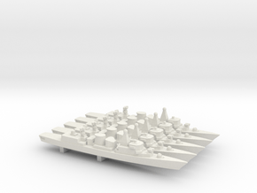  Kortenaer-class frigate x 5, 1/1800 in White Natural Versatile Plastic