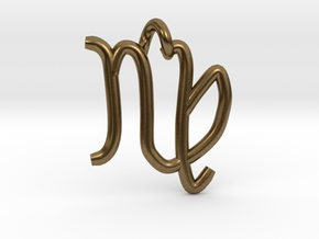 Virgo (zodiac)- Pendant in Natural Bronze
