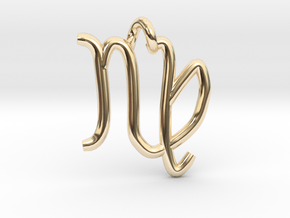 Virgo (zodiac)- Pendant in 14k Gold Plated Brass