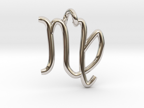 Virgo (zodiac)- Pendant in Rhodium Plated Brass