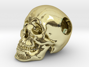 Human Skull Bead - small in 18K Gold Plated