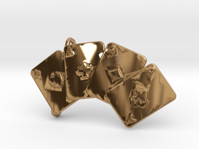 Aces Belt Buckle in Polished Brass