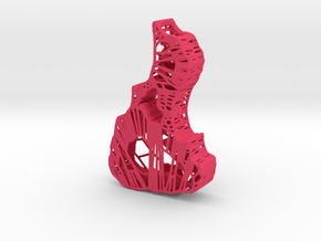 3D Printed Block Island Bud Vase in Pink Processed Versatile Plastic
