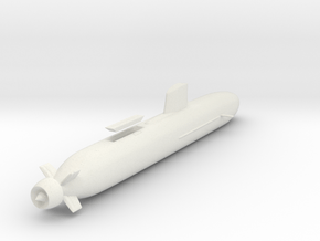 Shortfin Barracuda 600th Scale in White Natural Versatile Plastic