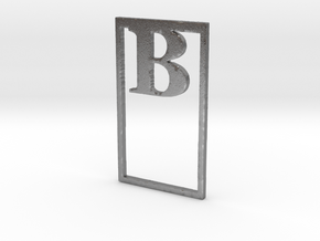 Bookmark Monogram. Initial / Letter  B  in Natural Silver