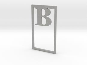 Bookmark Monogram. Initial / Letter  B  in Aluminum
