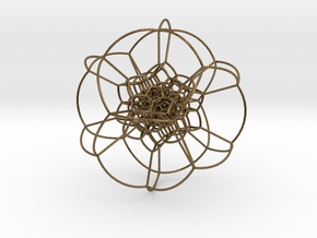 120-cell stereographic, small in Natural Bronze