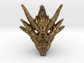 Umbral Dragon Small Pendant in Natural Bronze