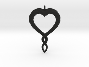 Twisted Heart New in Black Natural Versatile Plastic