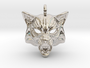 Fox Type 2 Small Pendant in Platinum