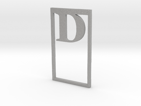 Bookmark Monogram. Initial / Letter  D  in Aluminum