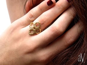 FlowER Ring in Natural Brass: 8 / 56.75