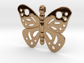 BUTTERFLY PENDANT in Polished Brass