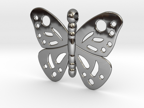 BUTTERFLY PENDANT in Fine Detail Polished Silver