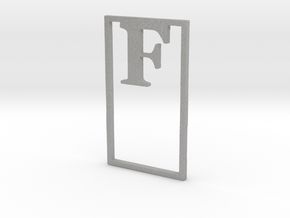 Bookmark Monogram. Initial / Letter F in Aluminum