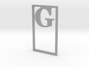 Bookmark Monogram. Initial / Letter G  in Aluminum