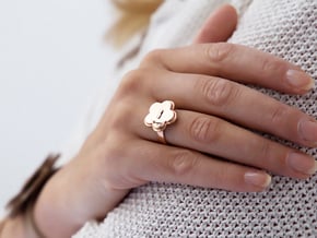 Ring Flower Your Day (various sizes) in 14k Rose Gold Plated Brass