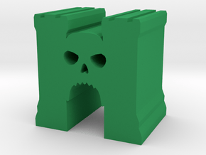 Game Piece, Skull Castle in Green Processed Versatile Plastic