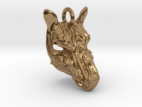 Horse Small Pendant in Natural Brass