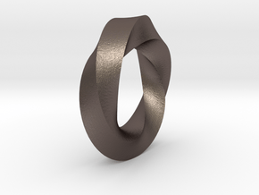 Mobius Strip in Polished Bronzed Silver Steel