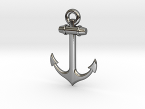 Anchor Pendant in Polished Silver