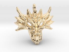Aegis Dragon Small Pendant in 14K Yellow Gold