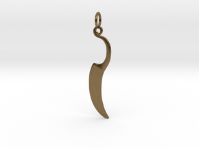 Woman's Knife 1 Pendant in Natural Bronze