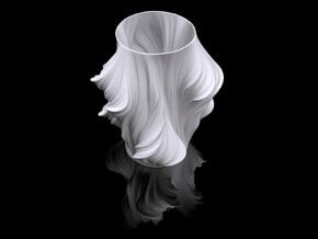 Julia Vase #011 - Heatwave in White Natural Versatile Plastic