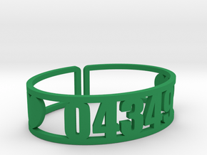 Vega Zip Cuff in Green Processed Versatile Plastic