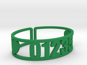 Romaca Zip Cuff in Green Processed Versatile Plastic