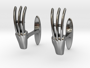 Claws cufflinks in Fine Detail Polished Silver