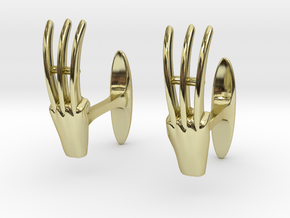 Claws cufflinks in 18k Gold Plated Brass