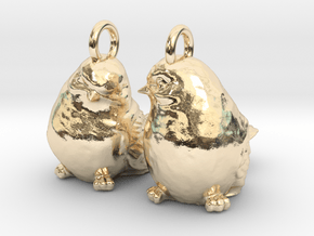 Birds Earrings in 14k Gold Plated Brass