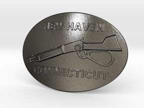 Winchester Belt Buckle in Polished and Bronzed Black Steel