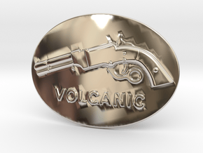 Volcanic Belt Buckle in Rhodium Plated Brass