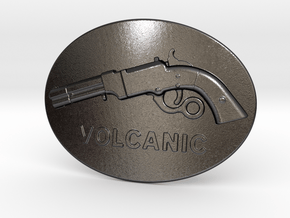 Volcanic Belt Buckle in Polished and Bronzed Black Steel